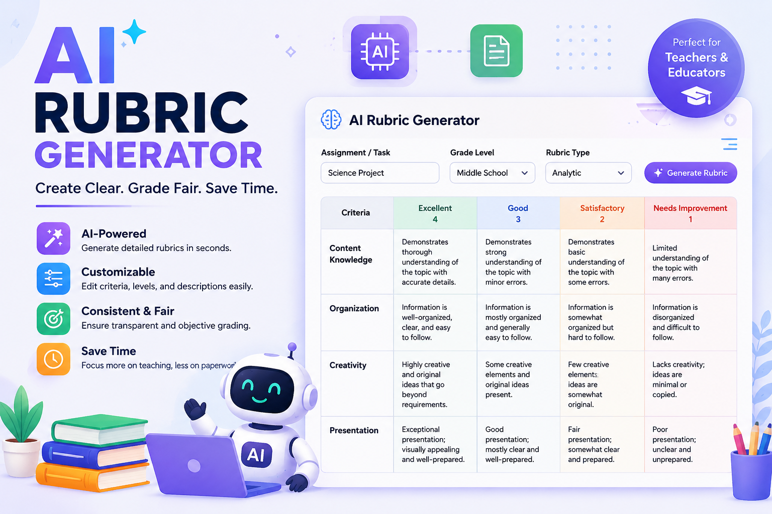 AI rubric generator
