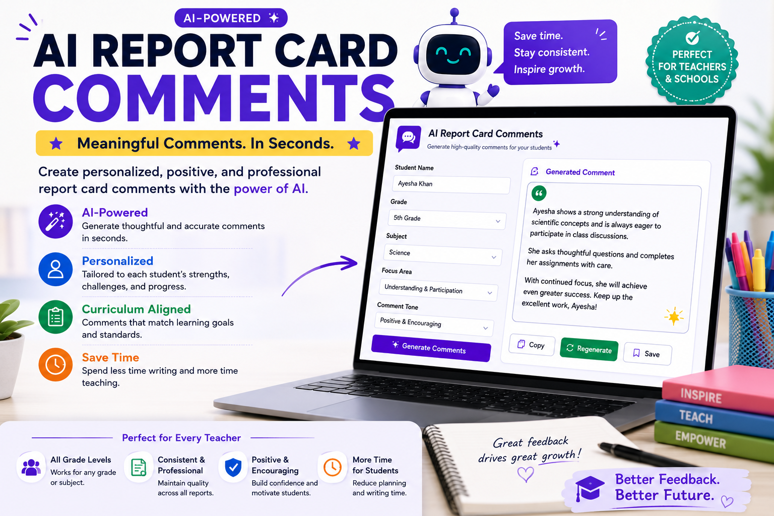 ai report card comments